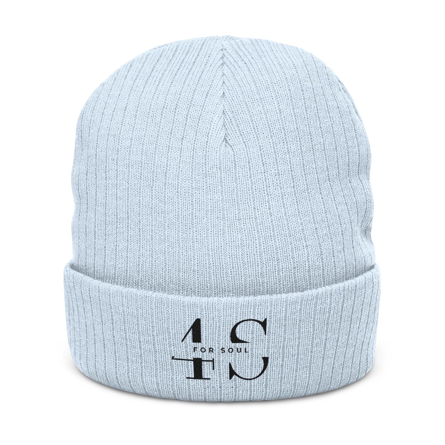 For Soul Embroidered Ribbed Beanie