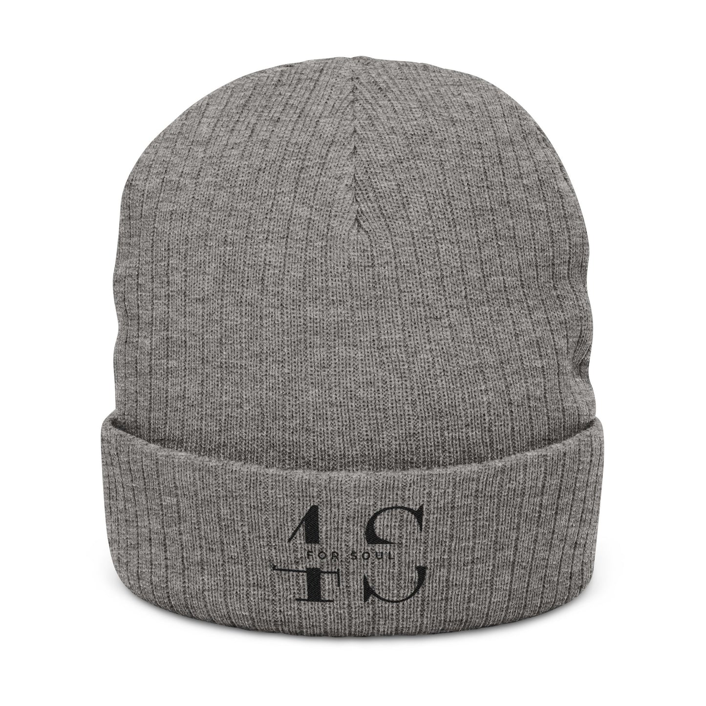 For Soul Embroidered Ribbed Beanie