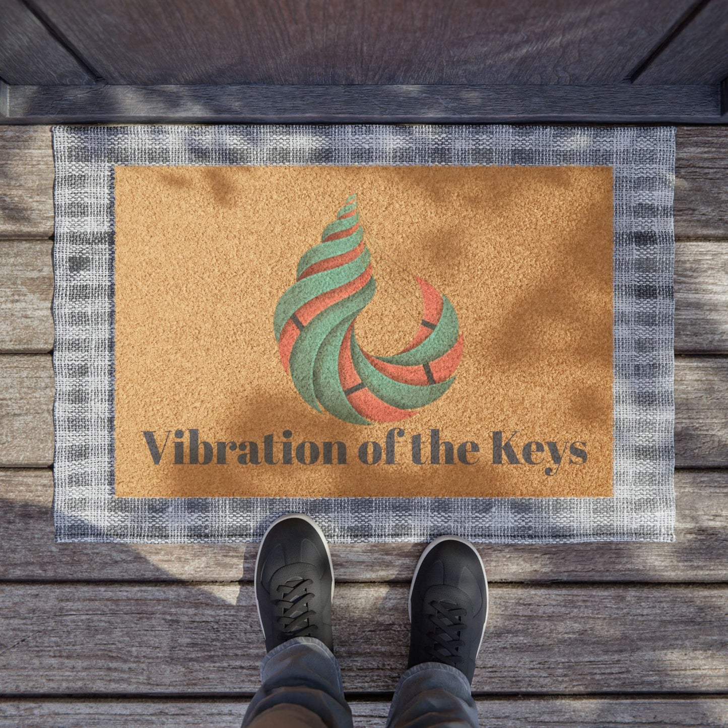 Vibration of the Keys Coir Doormat (Customizable)