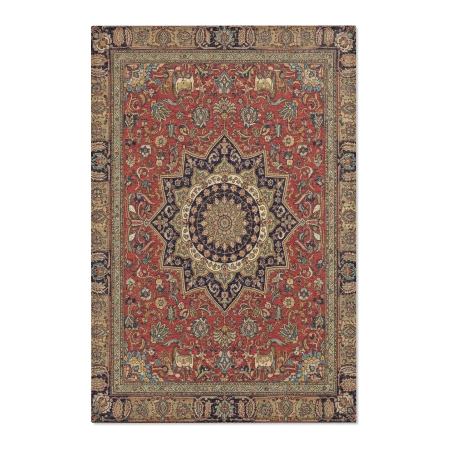 Traditional Persian Medallion Area Rug