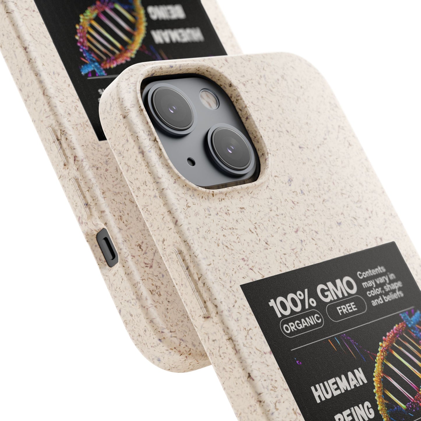 "100% GMO Free Hueman Being" Eco-Friendly Protective Cover