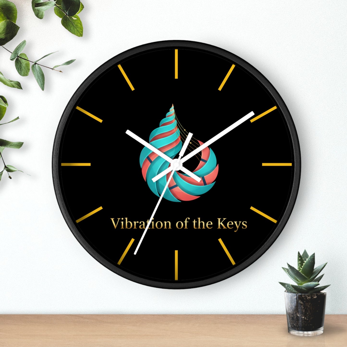 Vibration of the Keys Wall Clock — Customizable