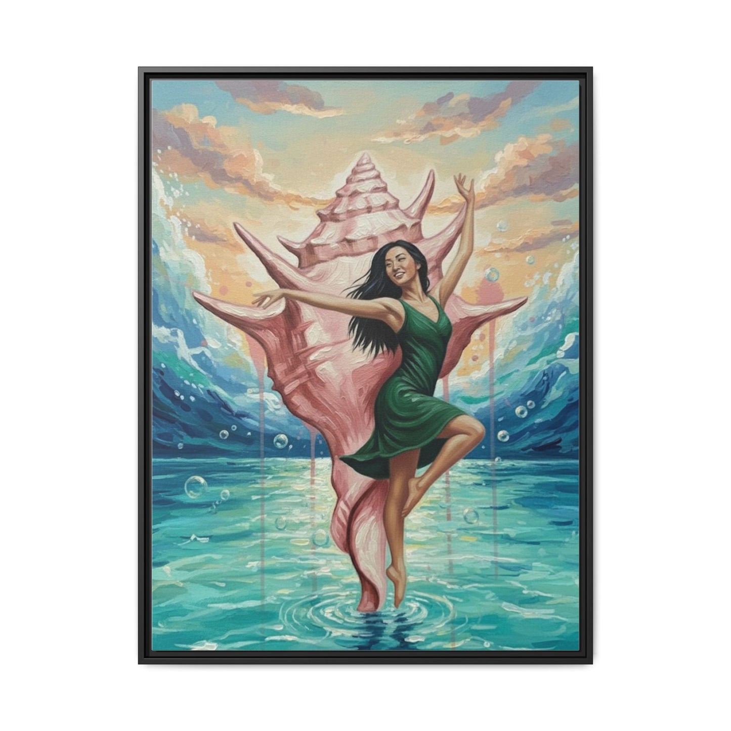 Vibration of the Keys Conch Shell Dancer (Green)