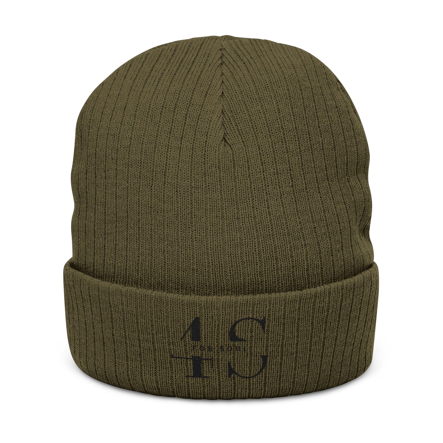 For Soul Embroidered Ribbed Beanie