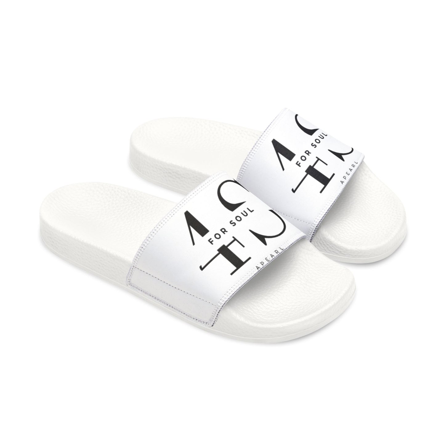 Women's For Soul White Removable‑Strap Slide Sandals