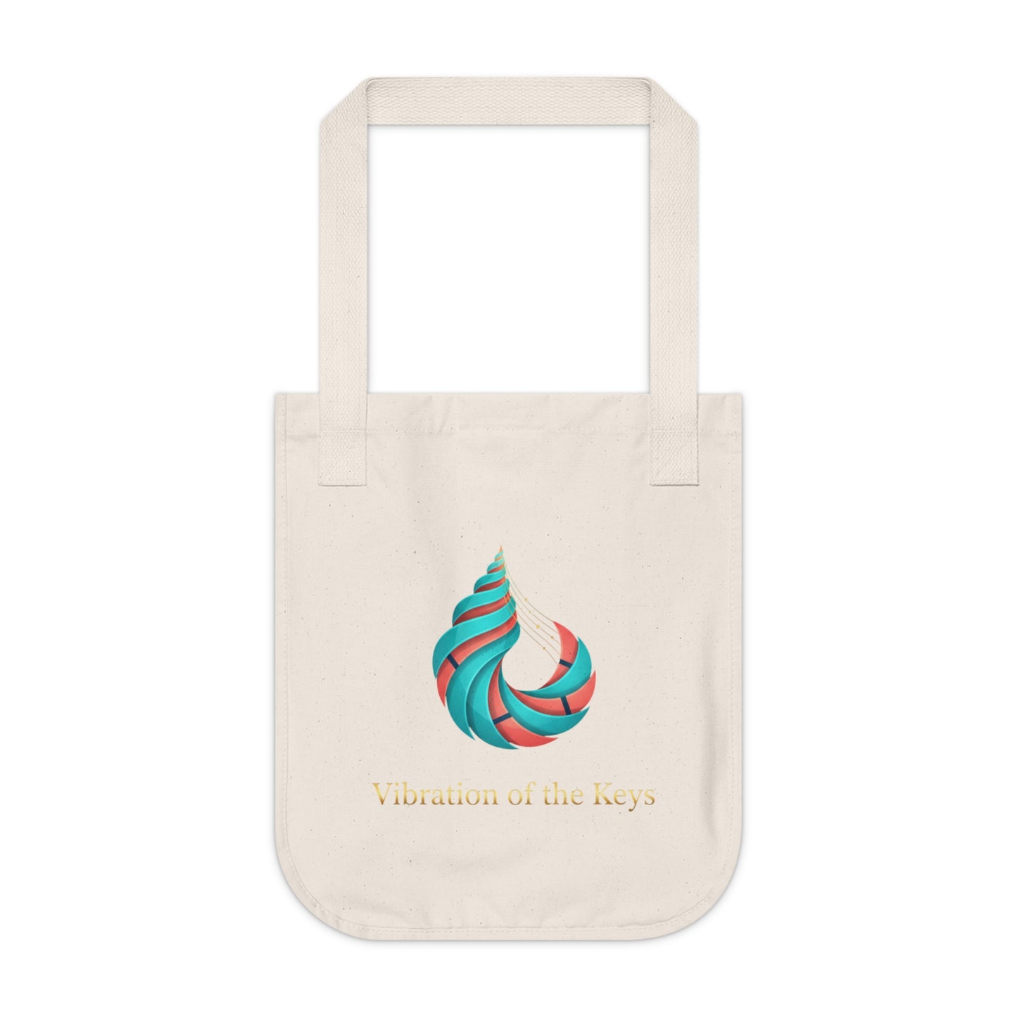 Vibration of the Keys Organic Canvas Tote Bag (Customizable)