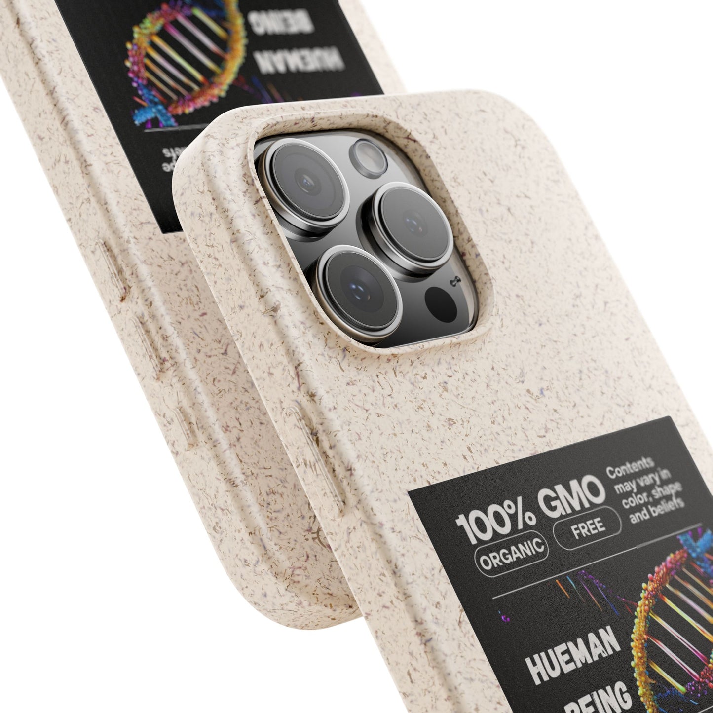 "100% GMO Free Hueman Being" Eco-Friendly Protective Cover