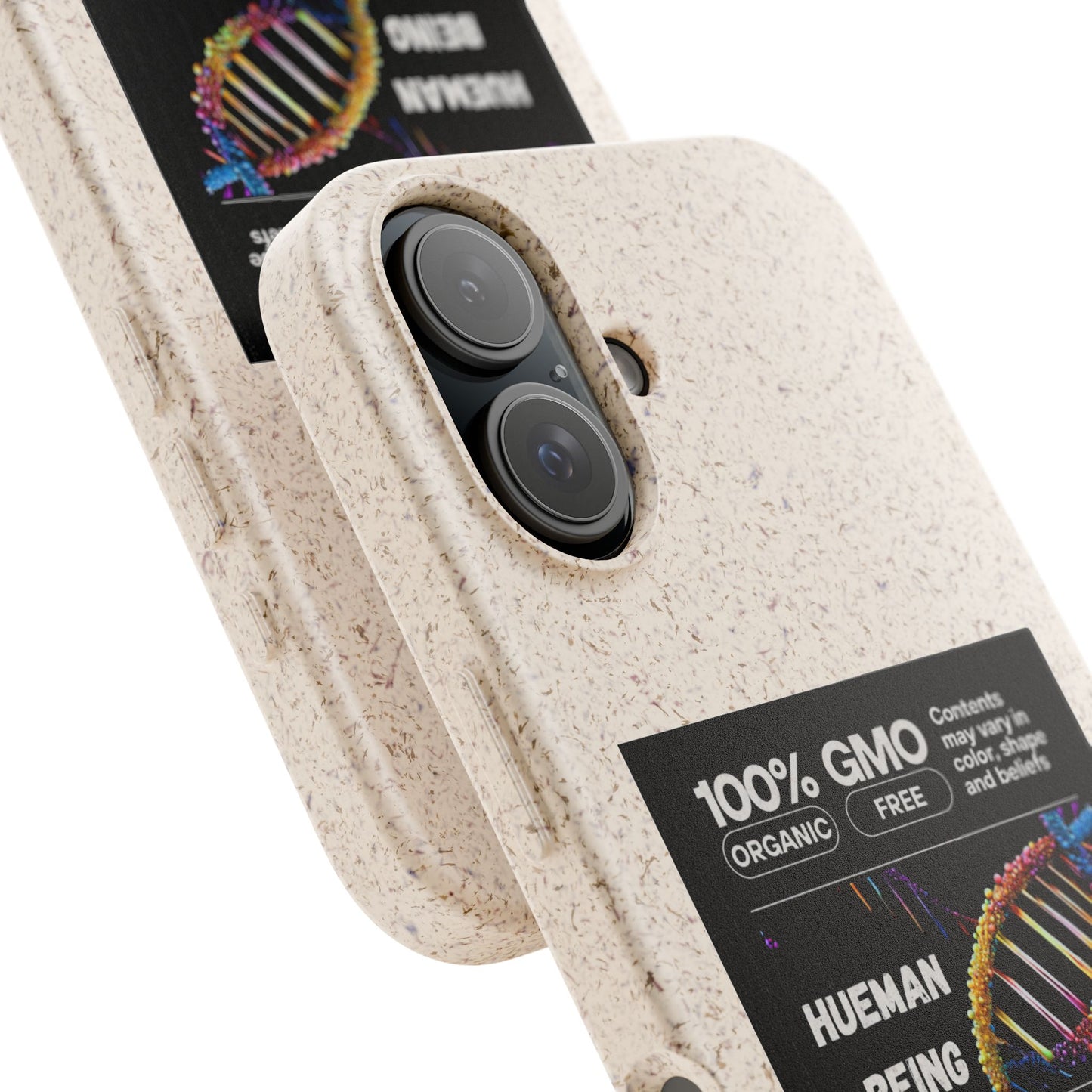 "100% GMO Free Hueman Being" Eco-Friendly Protective Cover