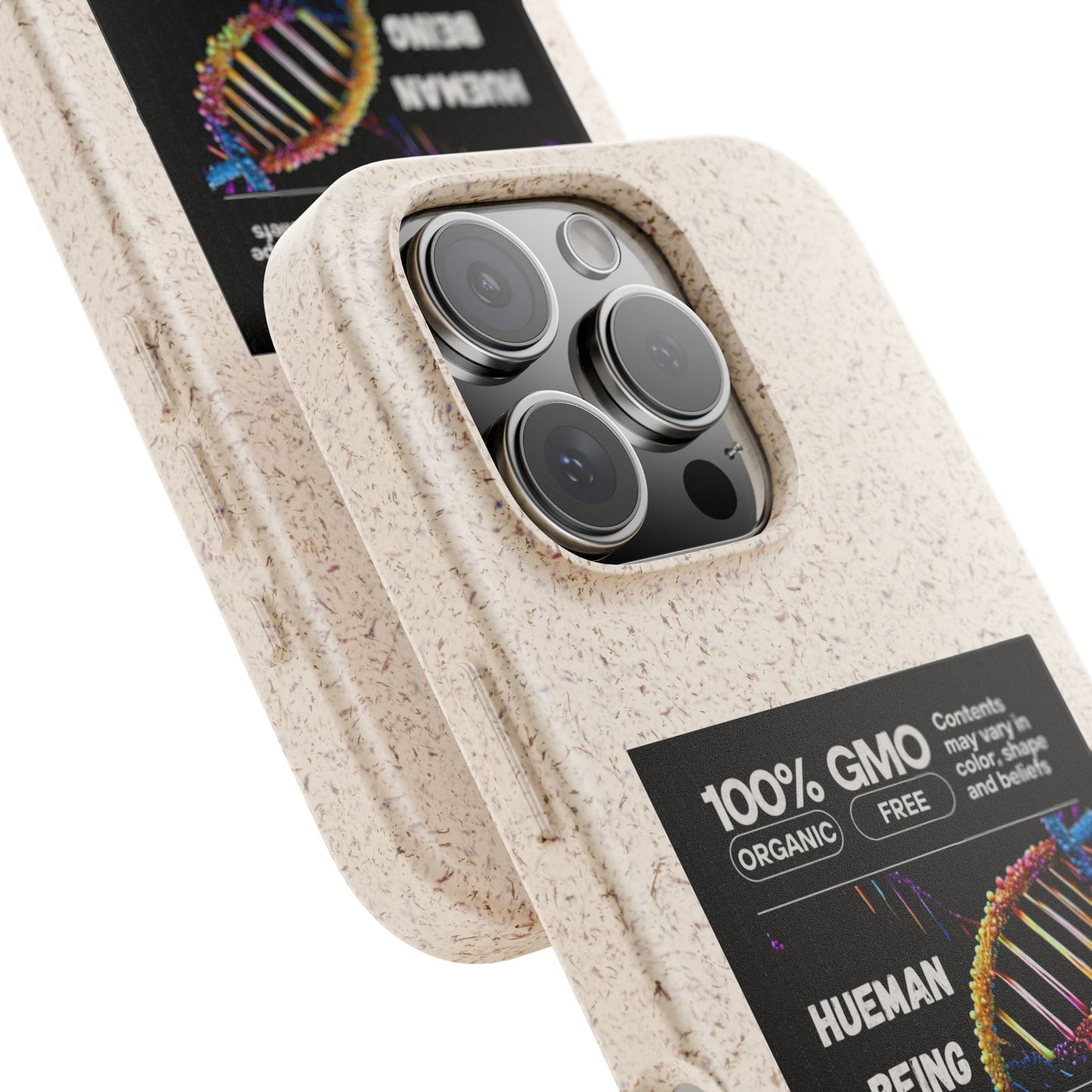 "100% GMO Free Hueman Being" Eco-Friendly Protective Cover