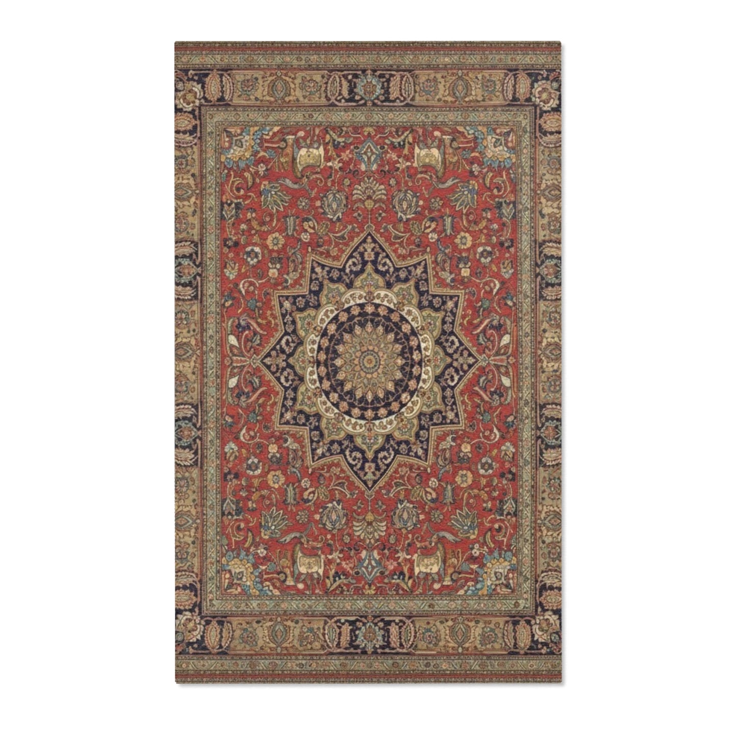 Traditional Persian Medallion Area Rug