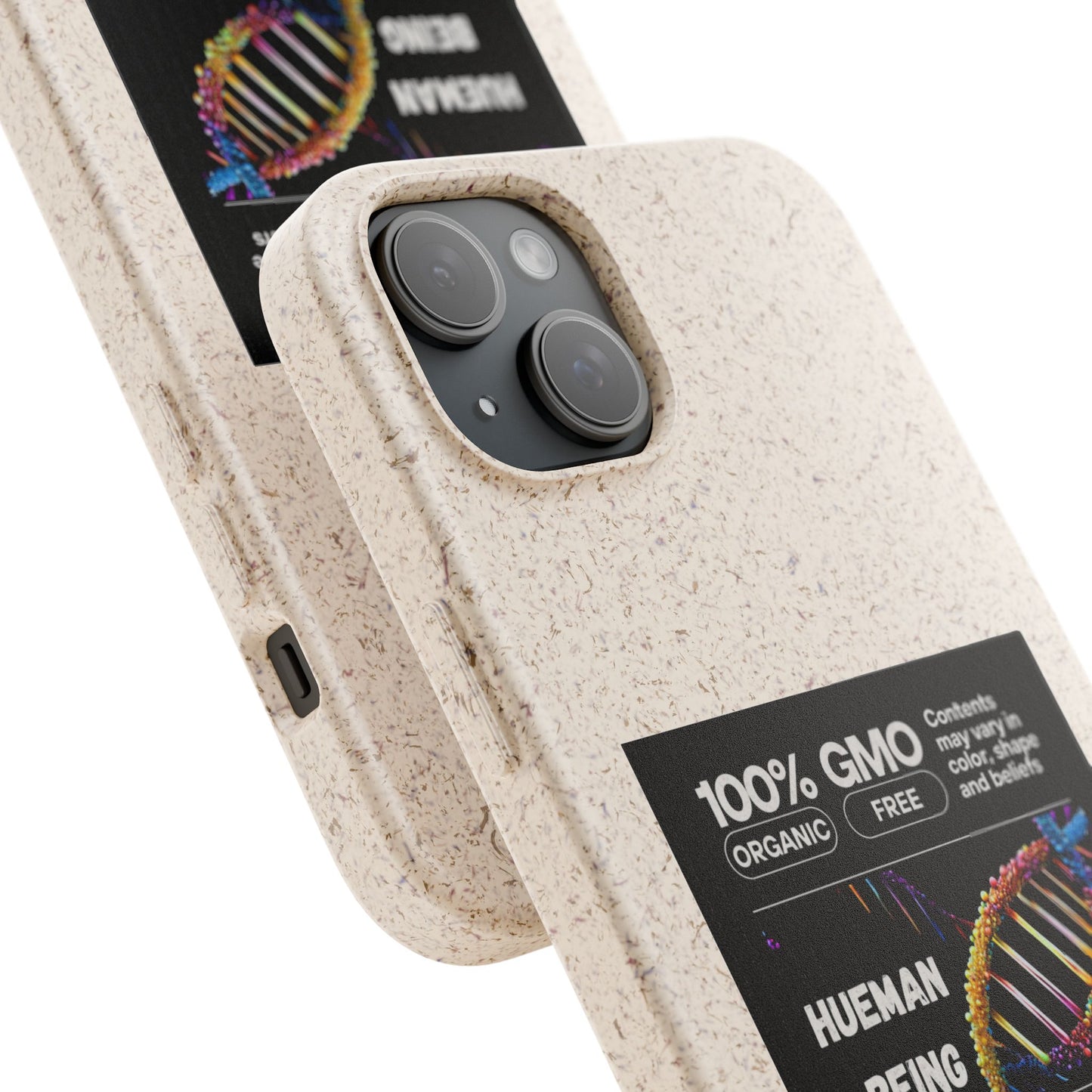 "100% GMO Free Hueman Being" Eco-Friendly Protective Cover