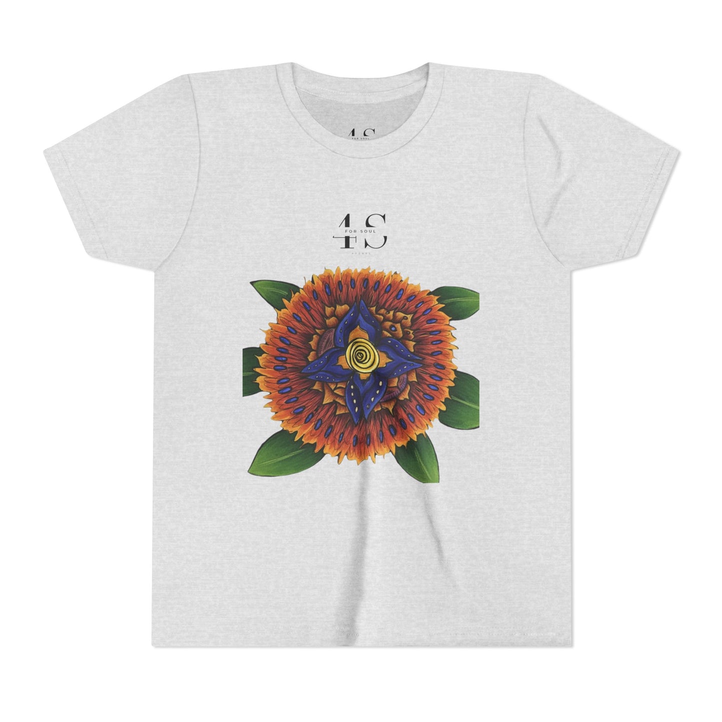 Camiseta juvenil con vibrante estampado geométrico de girasol