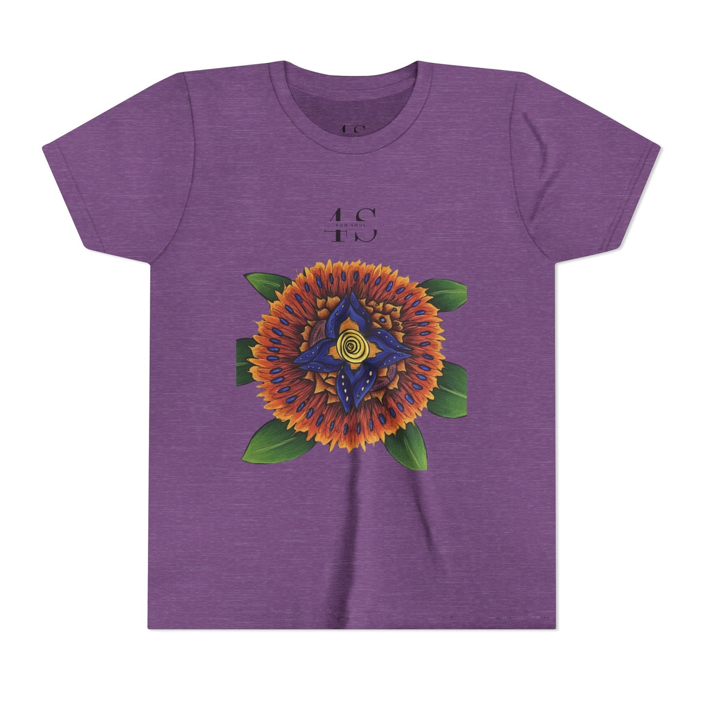 Camiseta juvenil con vibrante estampado geométrico de girasol