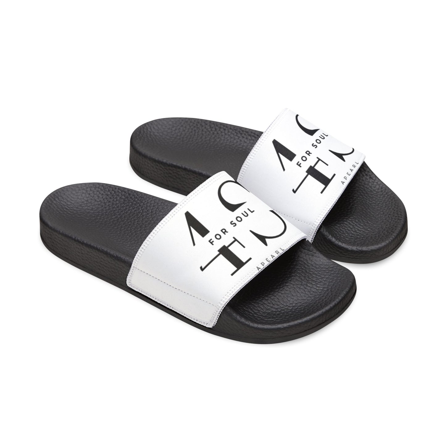 Women's For Soul White Removable‑Strap Slide Sandals