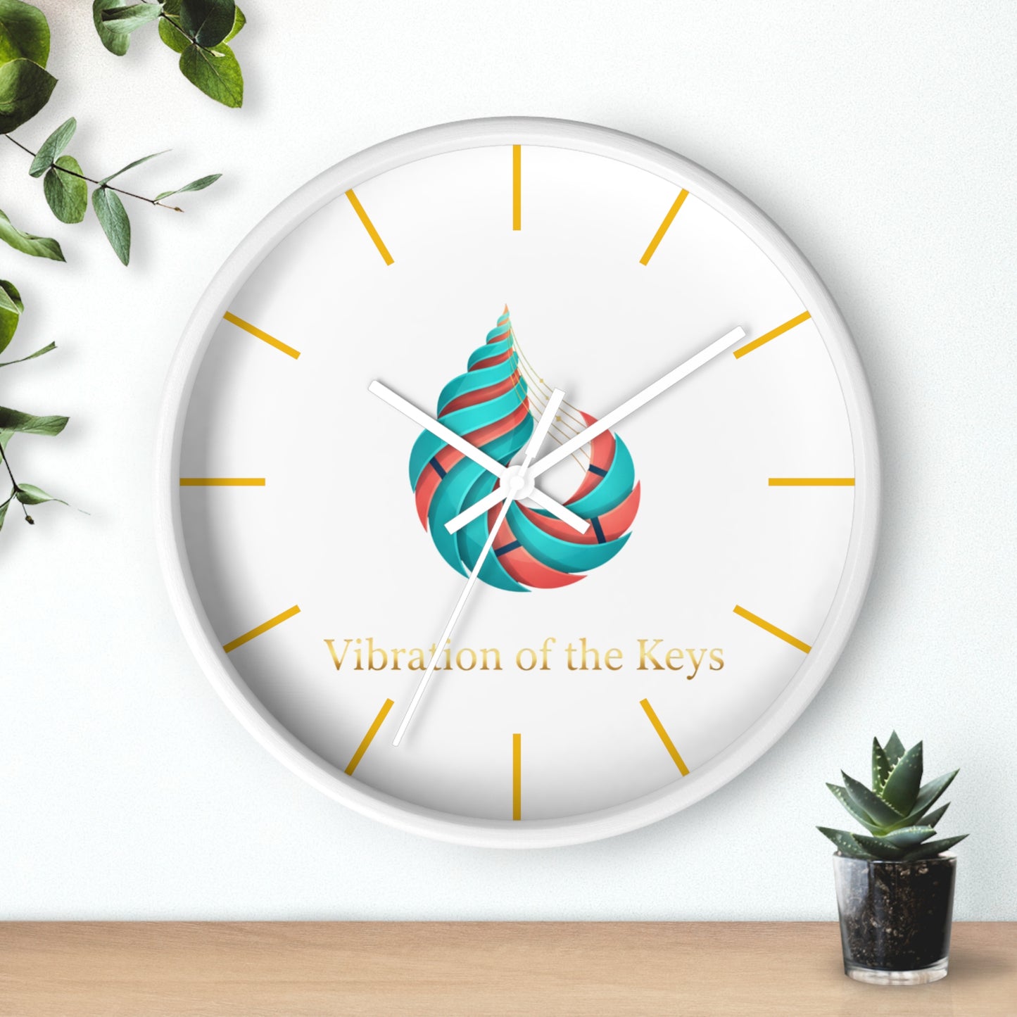 Vibration of the Keys Wall Clock — Customizable