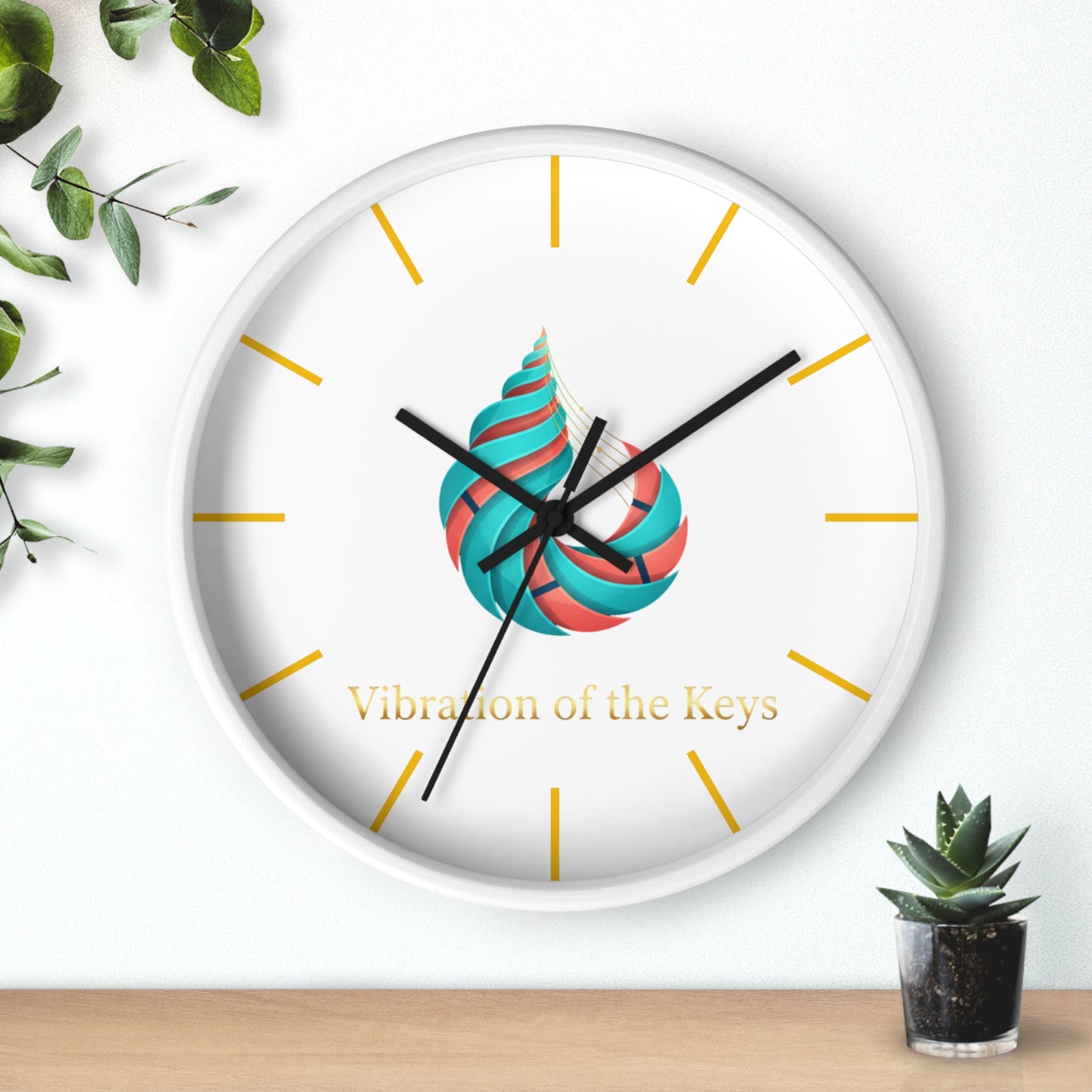 Vibration of the Keys Wall Clock — Customizable