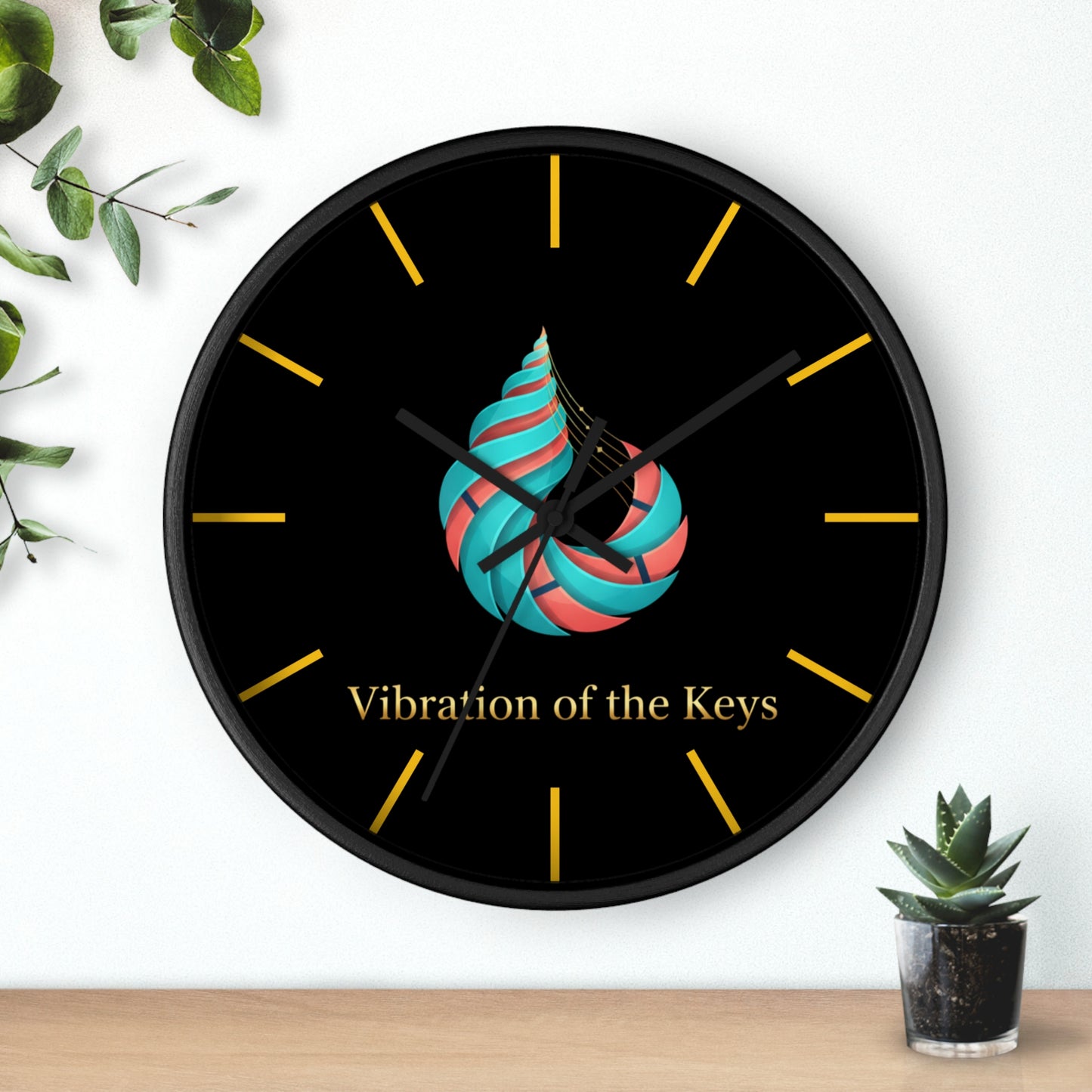 Vibration of the Keys Wall Clock — Customizable