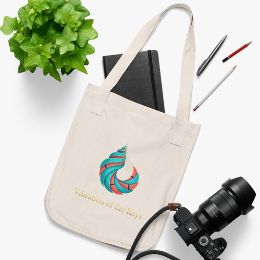 Vibration of the Keys Seaglass Shell Organic Canvas Tote Bag