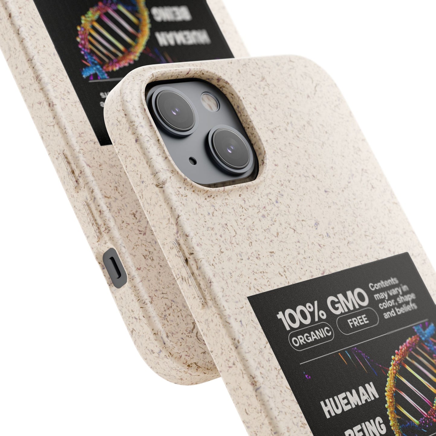 "100% GMO Free Hueman Being" Eco-Friendly Protective Cover