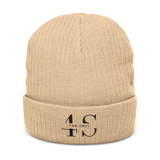 For Soul Embroidered Ribbed Beanie