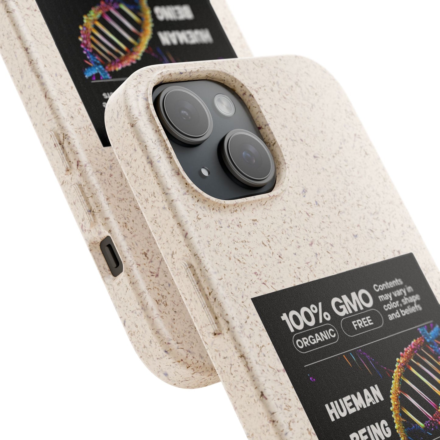 "100% GMO Free Hueman Being" Eco-Friendly Protective Cover