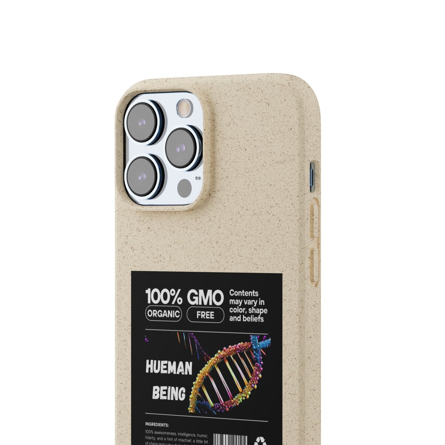 "100% GMO Free Hueman Being" Eco-Friendly Protective Cover